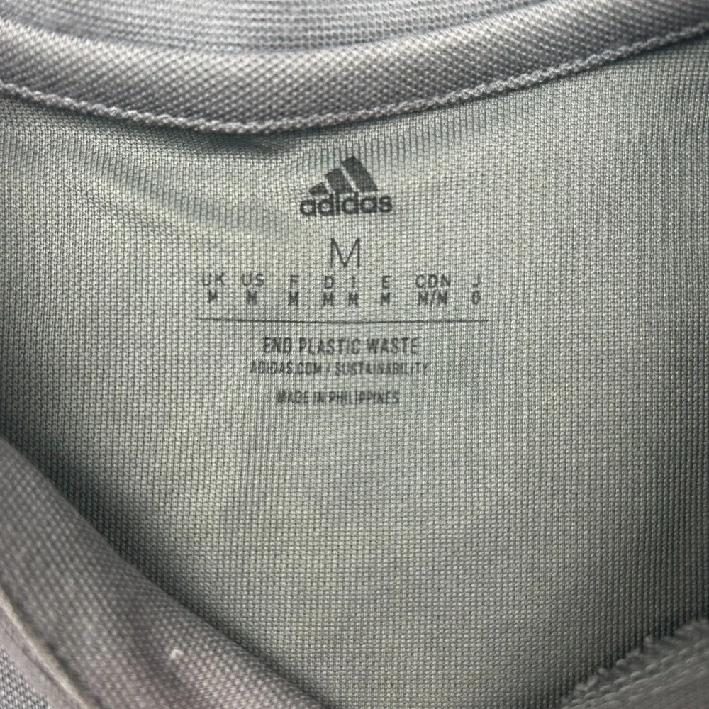 Adidas Aeroready Columbus Crew‎ Soccer Short Sleeve Polo Shirt Mens Medium Gray